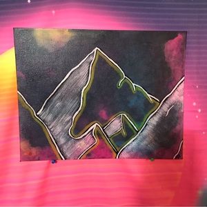 Inky Mountains Painting
